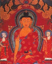 Imagen del Buda, que segn la leyenda sobrevivi varios das comiendo semillas de camo