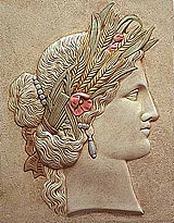 Bajorrelieve de Demeter, una de las divinidades griegas