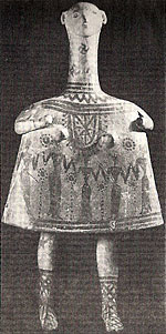 Diosa en forma de campana <br>(Terracota, Boecia, período arcaico)